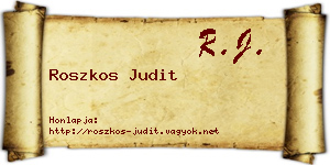 Roszkos Judit névjegykártya